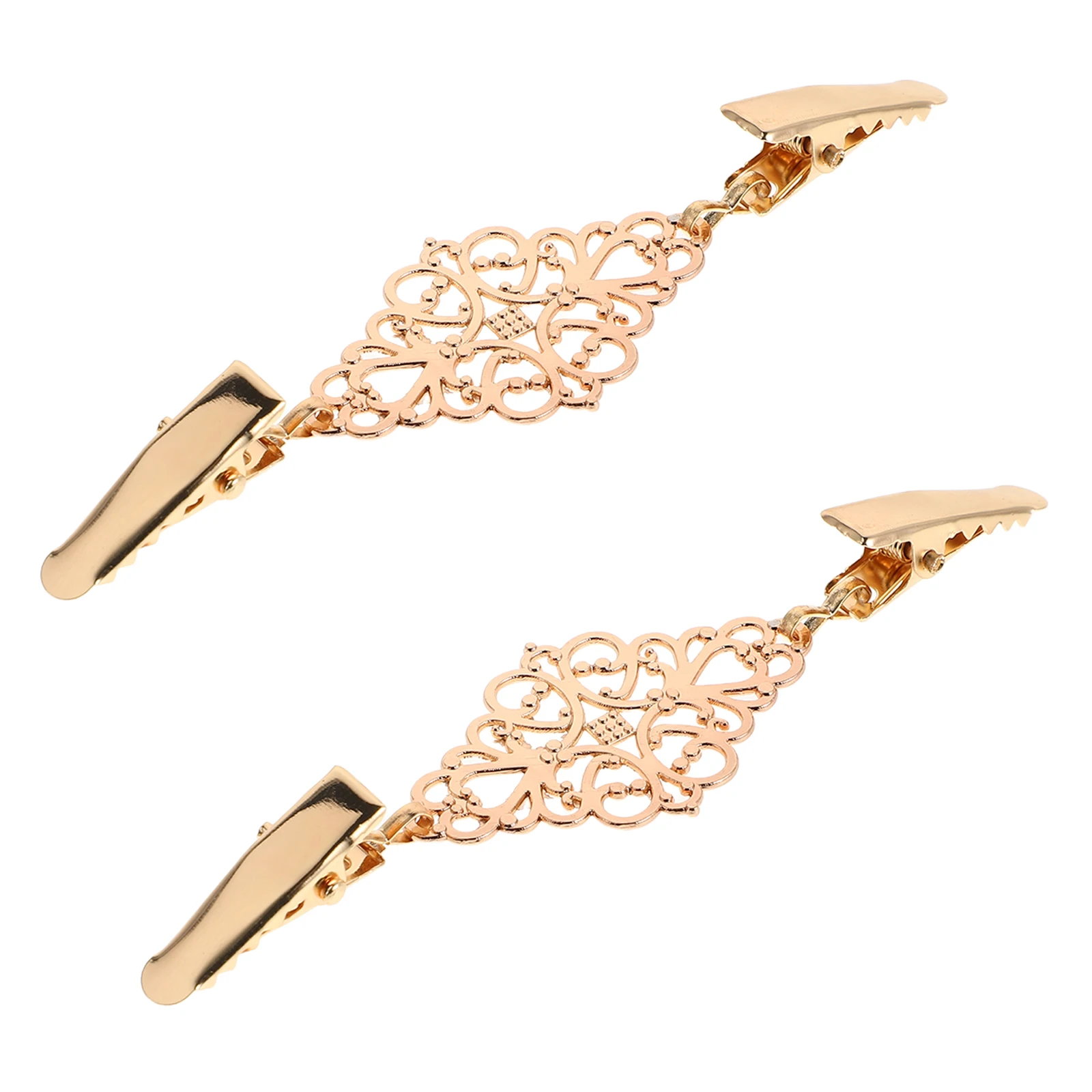 2 قطعة سترة سبيكة كليب طوق كليب للنساء الملابس الزخرفية الجوف خارج حزام الملابس عباءة ذهبية ملكة جمال