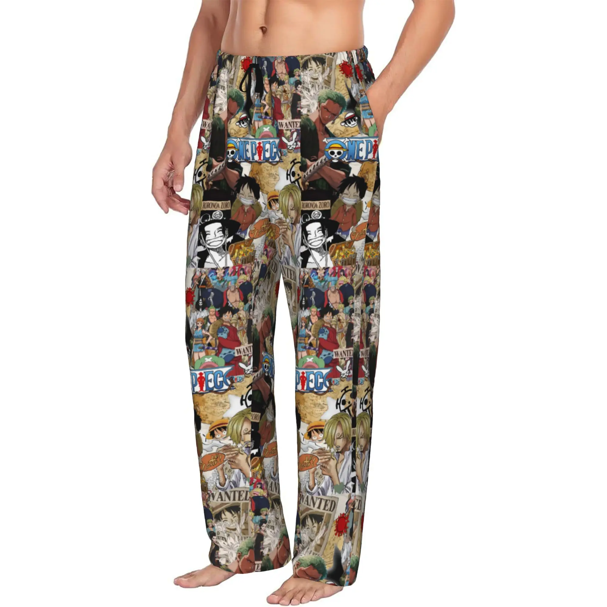 

Custom Classic One P-Pieces Zoro Manga Pajama Pants Men Animes Sleepwear Lounge Sleep Bottoms Stretch with Pockets
