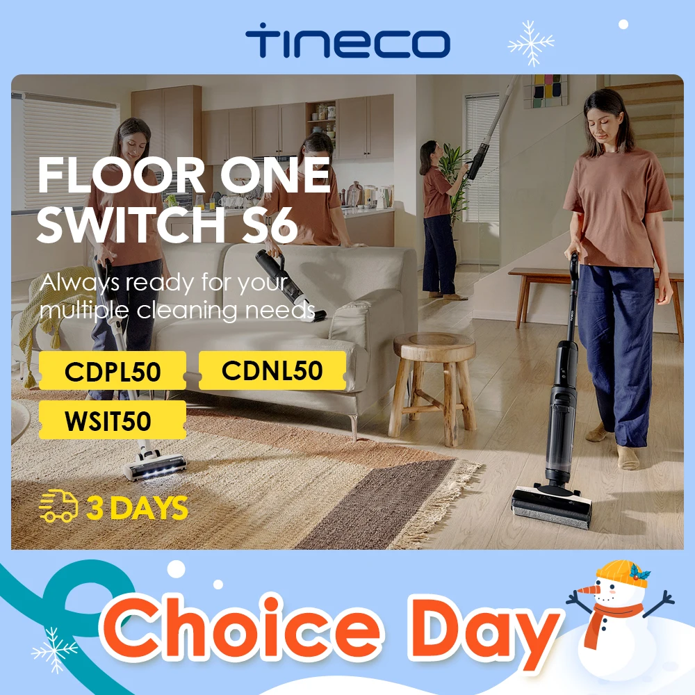 Tineco Floor One Switch S6 Wet Dry Vacuum Cleaner 5-in-1 Floor Washer Self-Cleaning Flash Dry Dual-Edge Cleaning Whole House