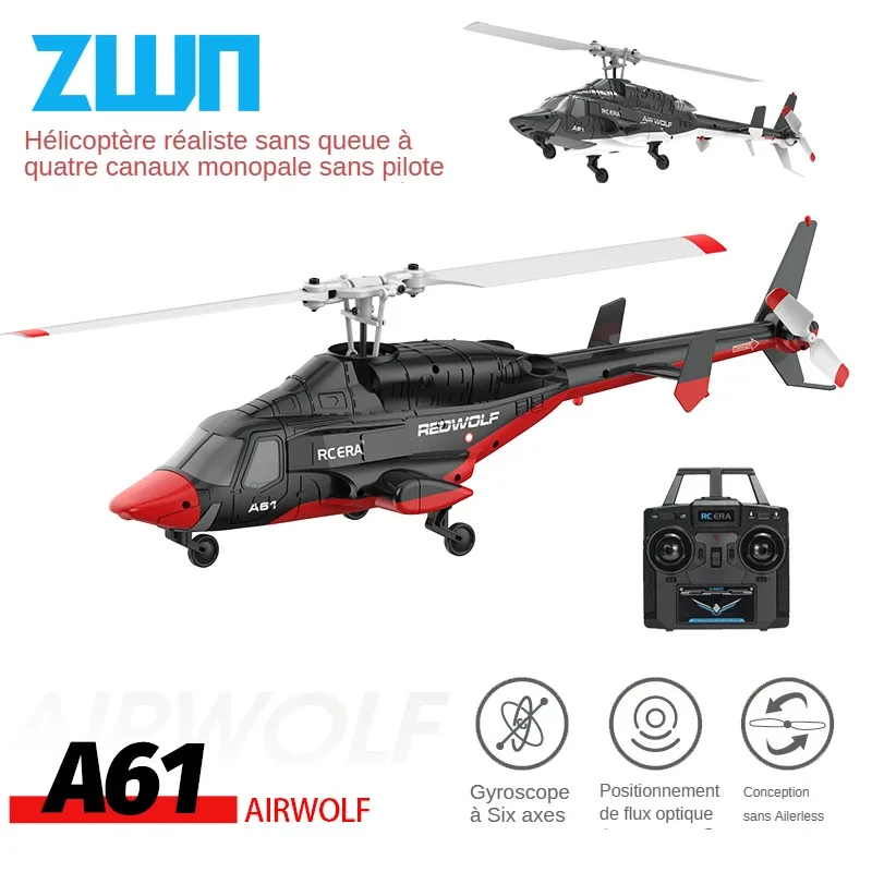 A61 RC hélicoptère 2.4G 6-Aixs Gyroscope 4CH maintien d'altitude flux optique télécommande hélicoptère jouets pour enfant adulte