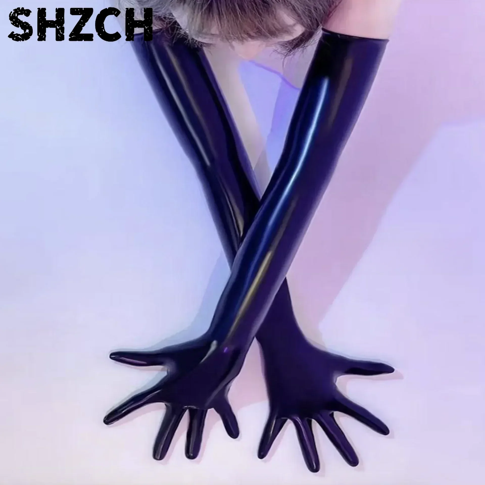 Malaysian natural latex forming 0.4mm thickness Kigurumi fetish drag latex gloves