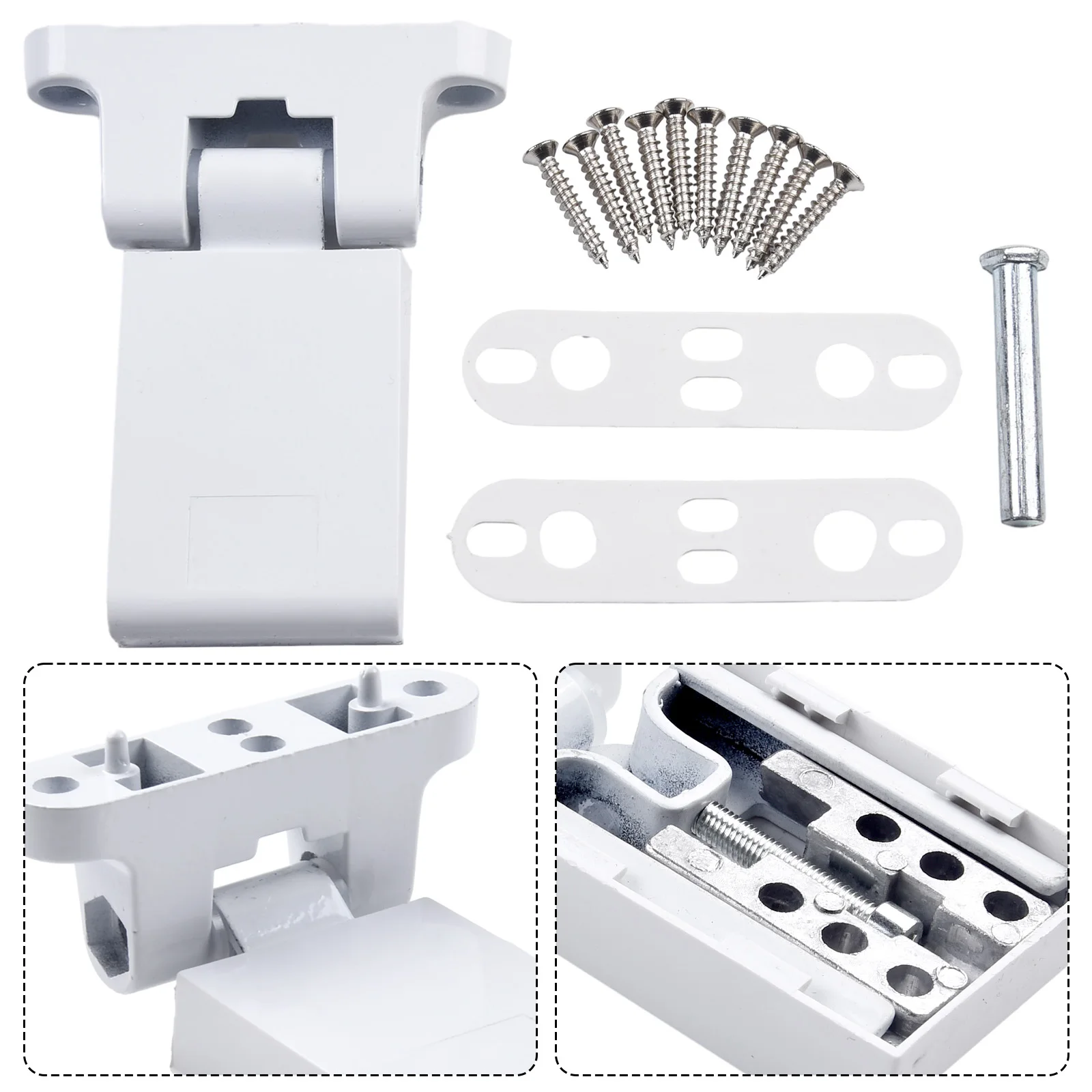 

Plastic Steel Heavy-duty Door Hinge Doors Casement Flag Hinge High Security Left Right Can Be Used Three-hole Adjustable