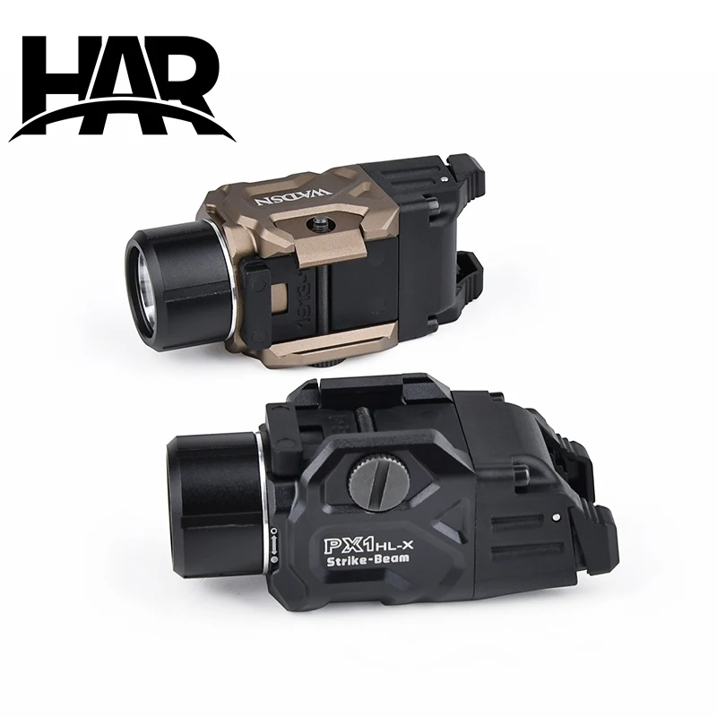 WADSN PX1 800LM Tactical Flashlight Aluminum Strobe Torch with Paddle Switch Fit 20mm Rail Outdoor Lighting Accessories