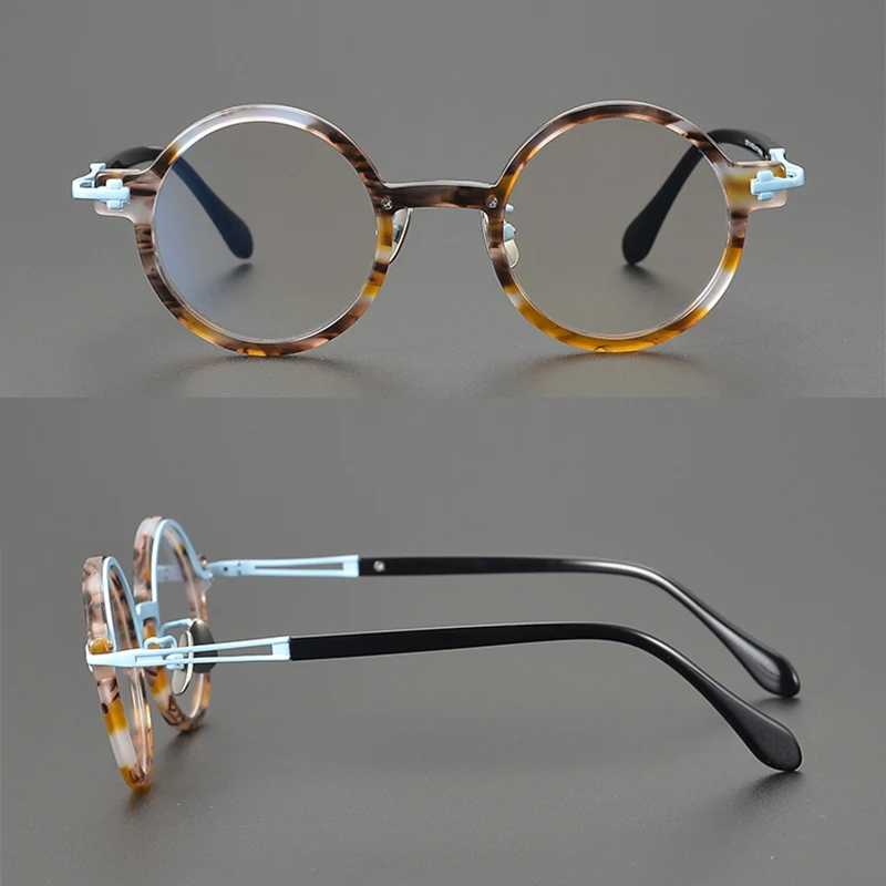 2025 New Glasses Frames Quality Vintage Acetate Round Japanese Style Eyewear For Men Women Designer Retro Fashion Eyeglasses