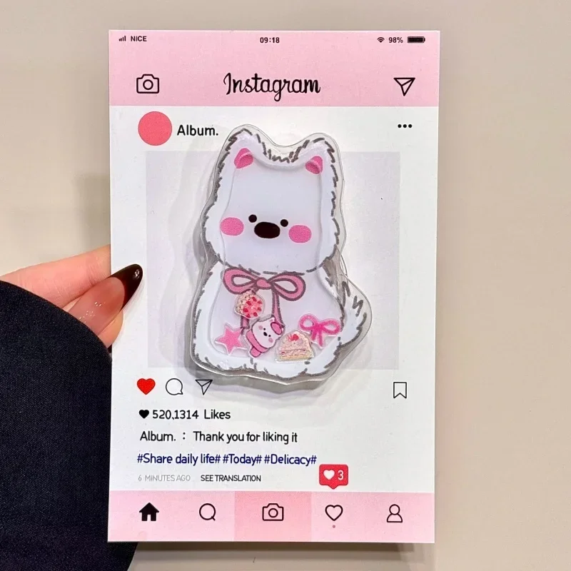 

Потрясающая музыкальная подставка с милым мультяшным медведем, телескопическая подставка для подушки безопасности для мобильного телефона, кольцевая пряжка, IPhone 16, универсальная подставка для Samsung Honor