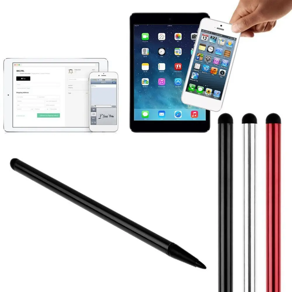 

Universal Touch Screen Stylus Pencil Rubber Soft Nib Metal S Pen For Iphone Samsung IPad Tablet For Capacitive Resistive Screen
