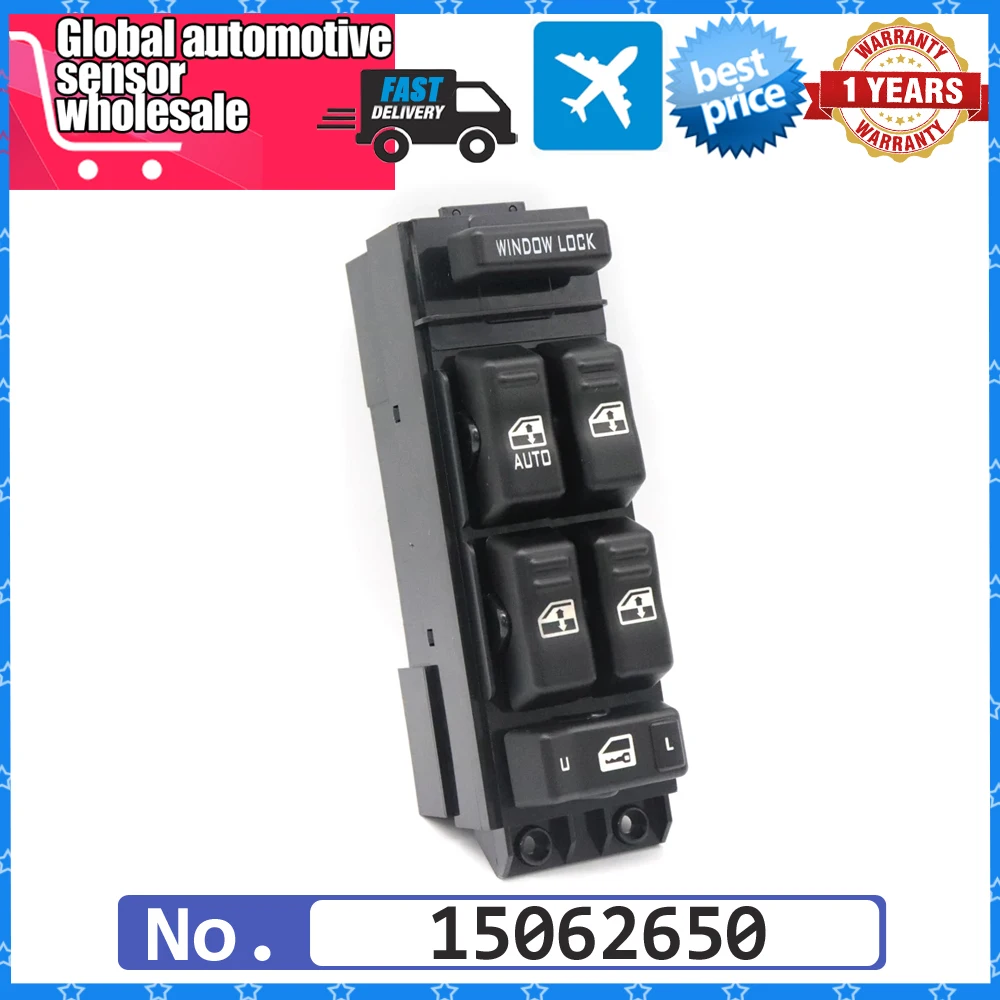 

Electric Power Master Window Control Switch for Chevrolet Silverado Suburban Tahoe Avalanche GMC Sierra Yukon XL 15062650