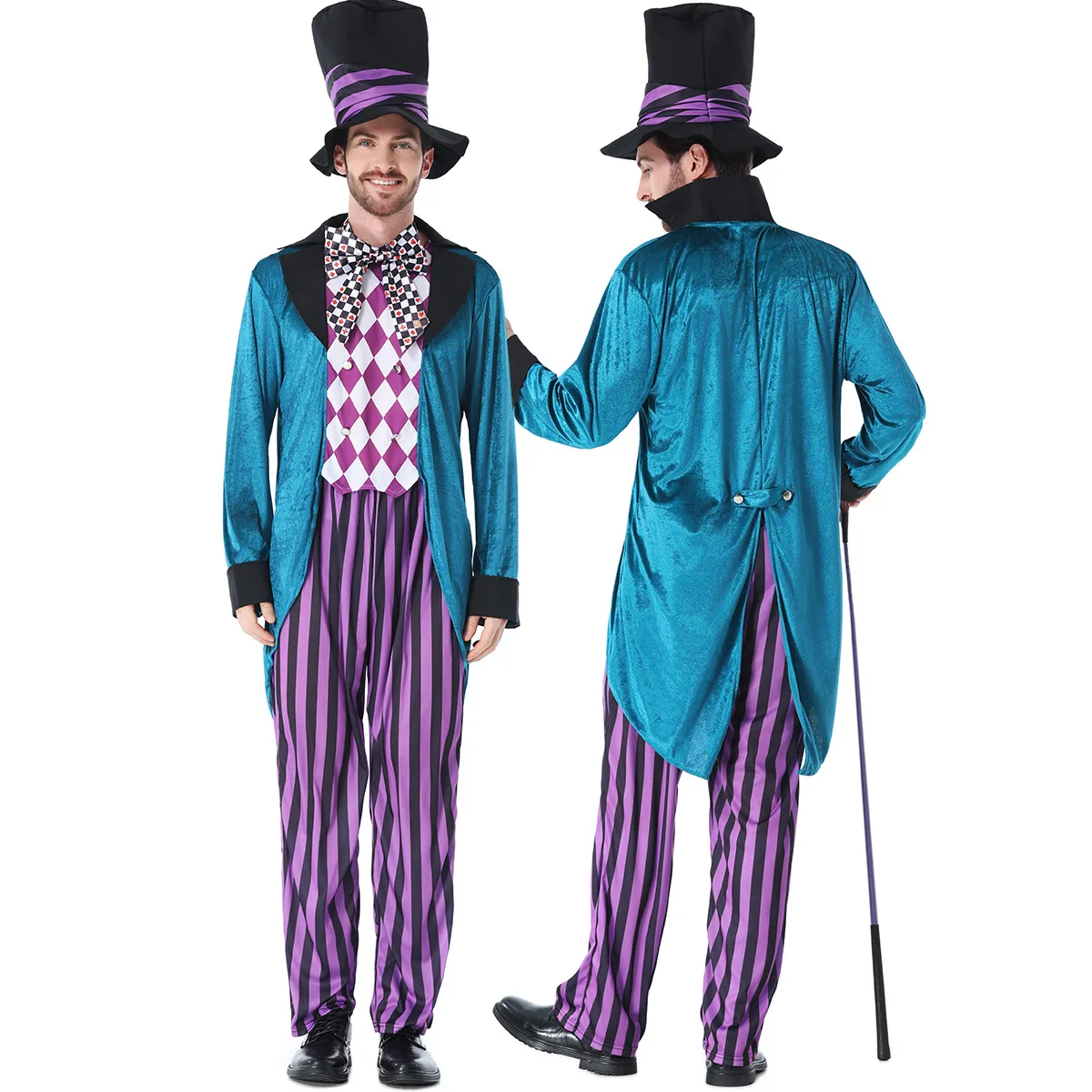 Halloween Party Adult Parent-Child Mad Hatter Magic Role-playing Costume Stage Performance Outfit Traditional Chinese Opera