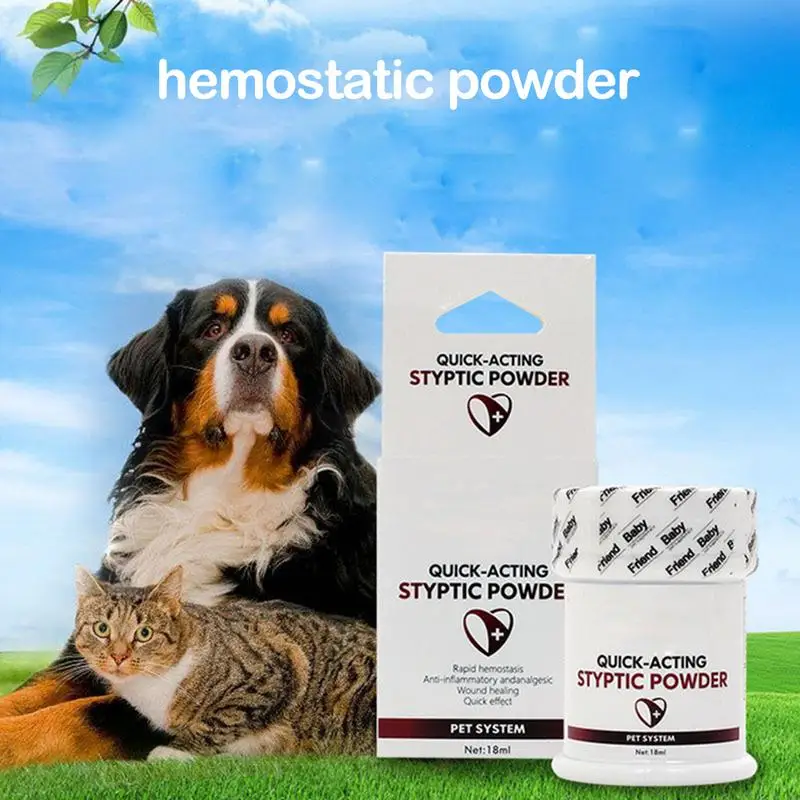 Pet Styptic Stop Bleeding Powder For Dogs Cats Birds Antiinflammatory Broken Injury Traumatic Hemostatic Powder