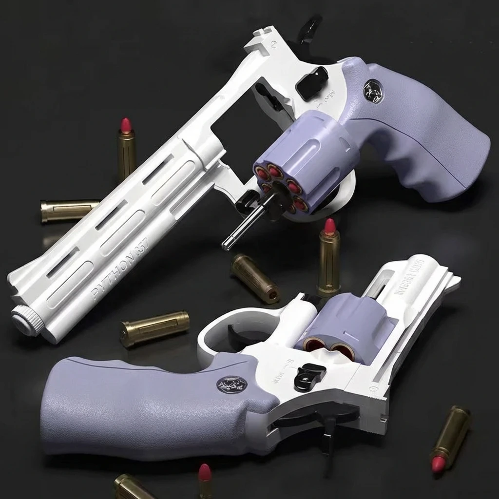 

For Continuous Firing ZP5 357 Revolver Launcher Pistol Soft Dart Bullet Toy Gun for CS Outdoor Battle Game for Kids and Adults