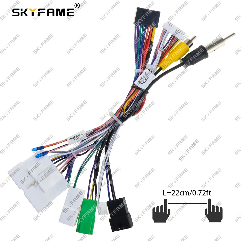 SKYFAME Samochodowy 16-pinowy adapter wiązki przewodów Canbus Box Dekoder Android Radio Kabel zasilający do Isuzu D-MAX IZ-SS-01