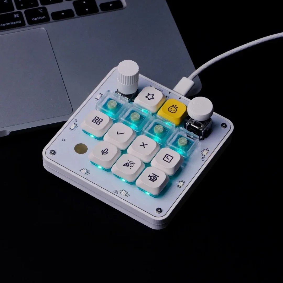 Codex Micro Macro Pad Replica MicroKbd AI Mini Keyboard Custom Hot Swap RGB Codex Keyboard with Joystick Knob for Kailh Choc V2