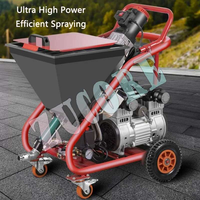 Máquina de pulverización sin aire eléctrica de alta presión, 5000W, 20L, masilla multifuncional/pasta de cemento/pulverizador de pintura con revestimiento impermeable