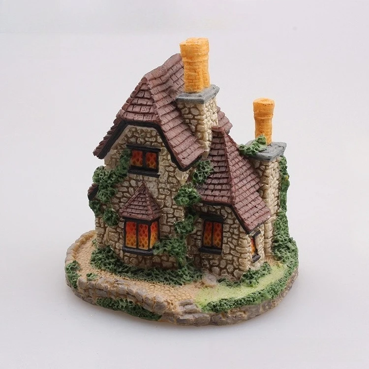 European-style Country Villa, Aquarium Fish Tank Micro Landscape, Succulent Flower Pot Landscape Decoration Crafts, Home Decor