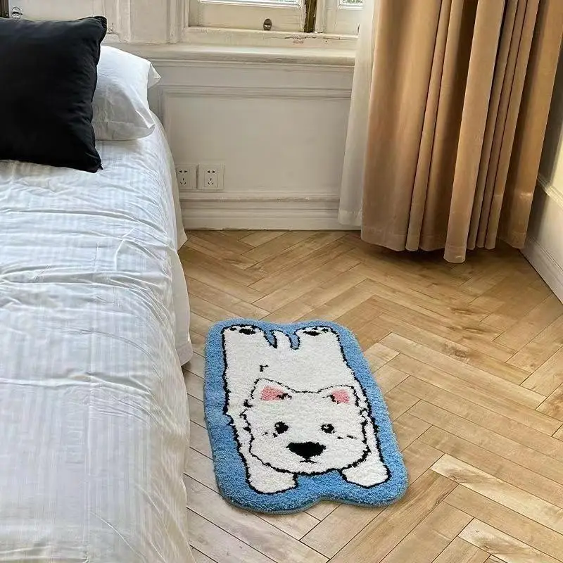 Imitation cashmere bathroom floor mat toilet toilet toilet door  absorbent foot mat household quick-drying carpet