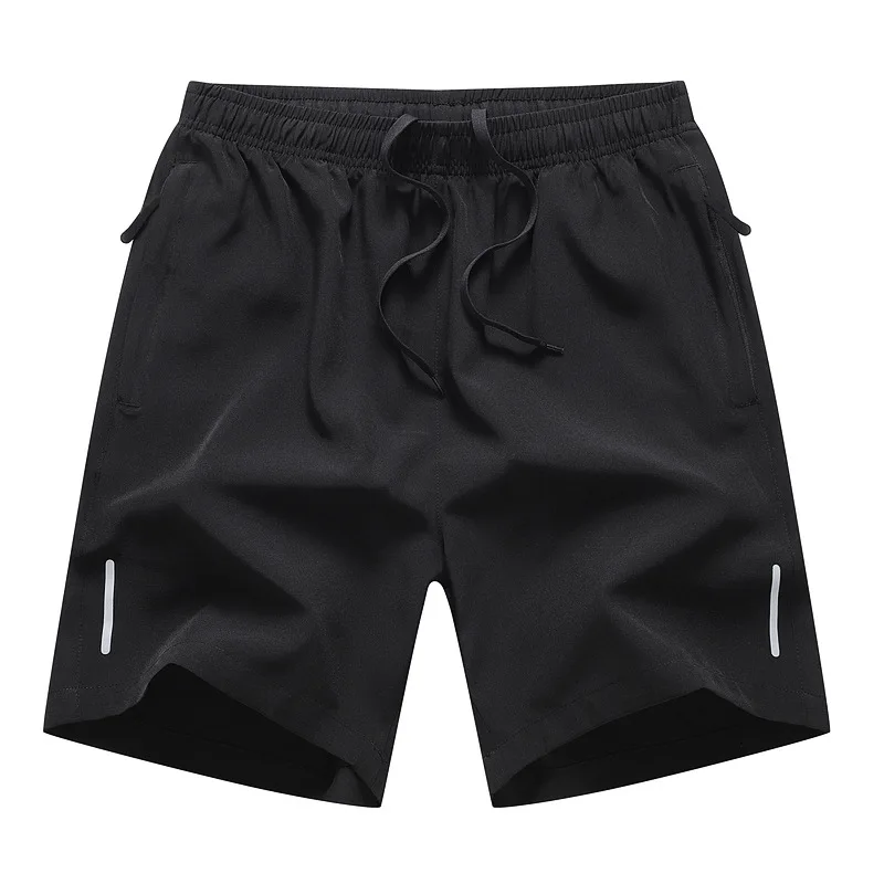 QICHE Men 5 Inch Running Sports Shorts Zipper Pockets Casual Daily Training Shorts