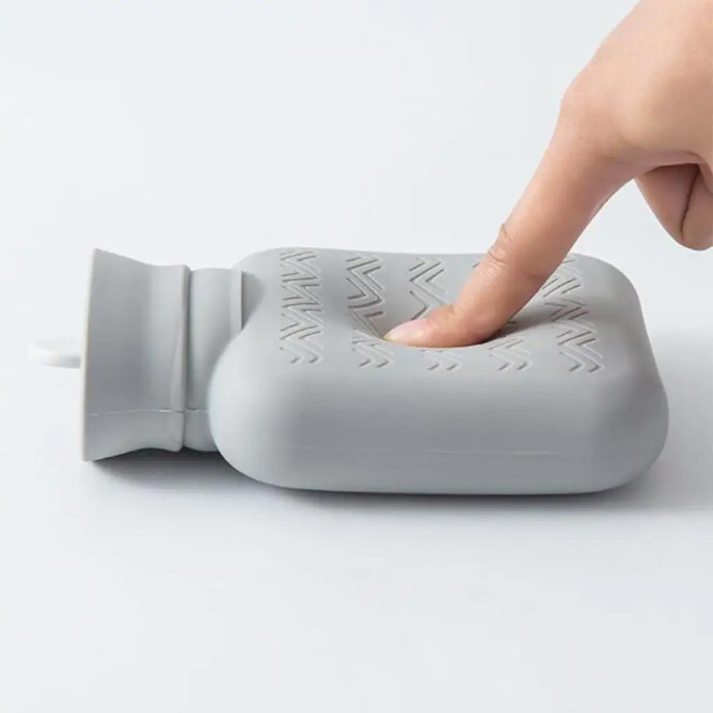 Anti Burst Silicone Hot Water Bag with Cute Cover for Period Cramps Backache Neck Pain Relief Portable Hand Warmer Gift
