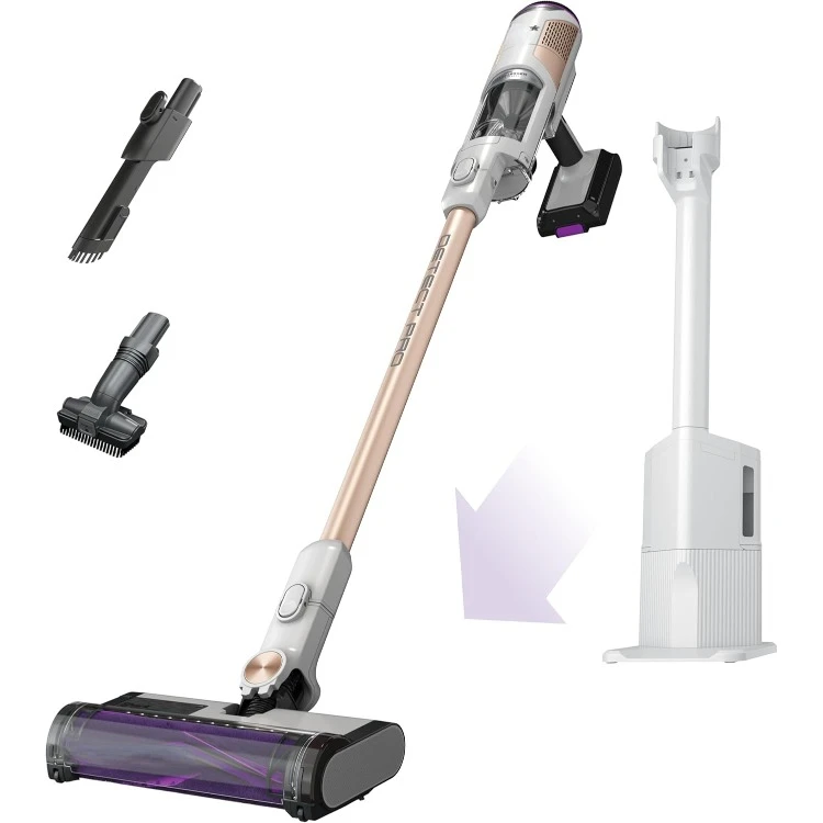 

Detect Clean & Empty Auto-Empty System - Lightweight Cordless Vacuum Cleaner with HEPA Filter, Portable Handheld Attachment