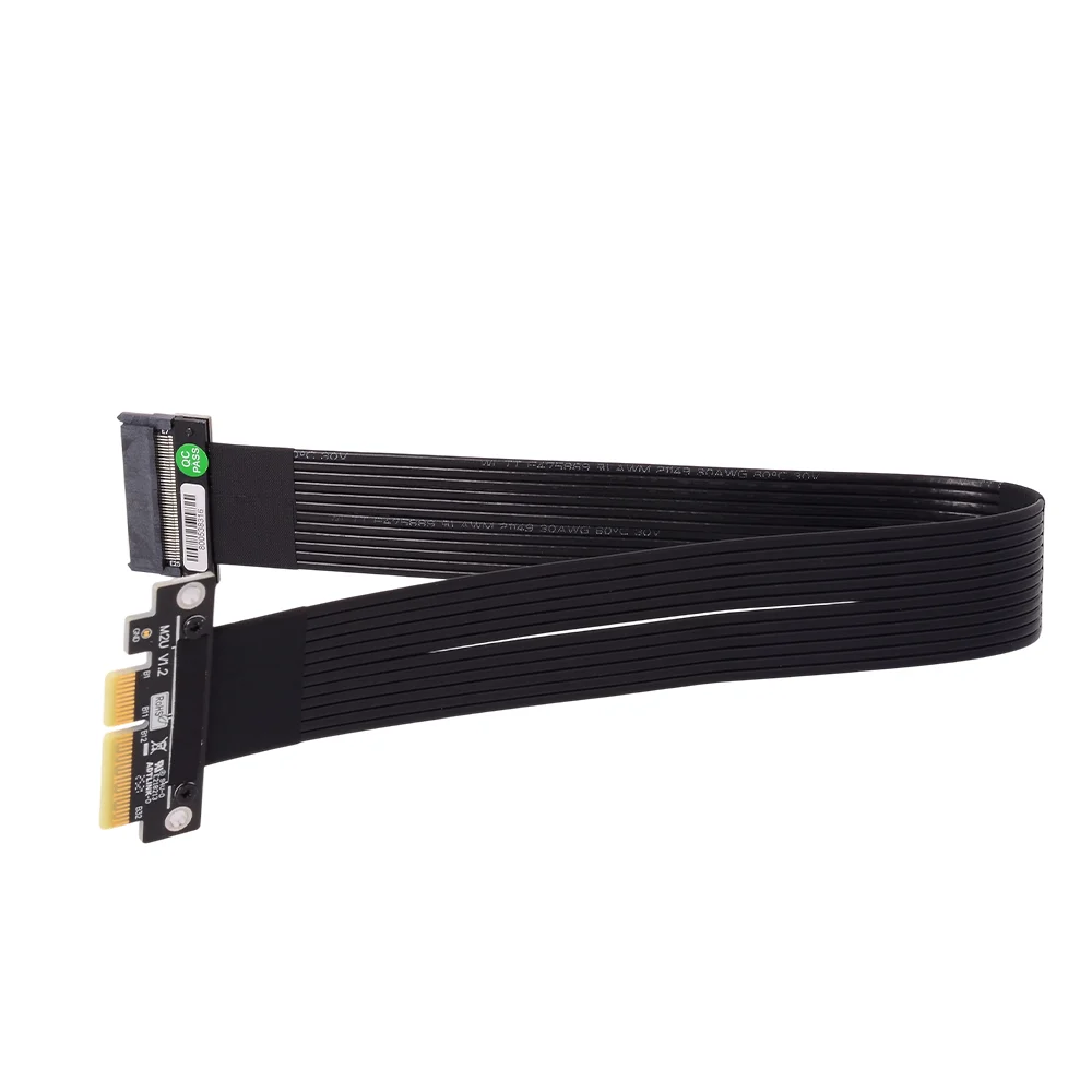 U2 إلى PCIe 4.0X4 SFF-8639 NVMe تمديد كابل واجهة محرك الحالة الصلبة الناهض محول البيانات Gen4 64Gbps مخصص 5-100 سنتيمتر #4