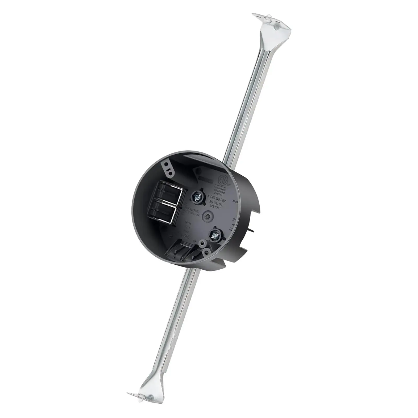 Ceiling Fan Bracket Round Electrical Box Outlet with Hanger Bar Sturdy PP Material Suitable for Kitchen Bedroom Living Room