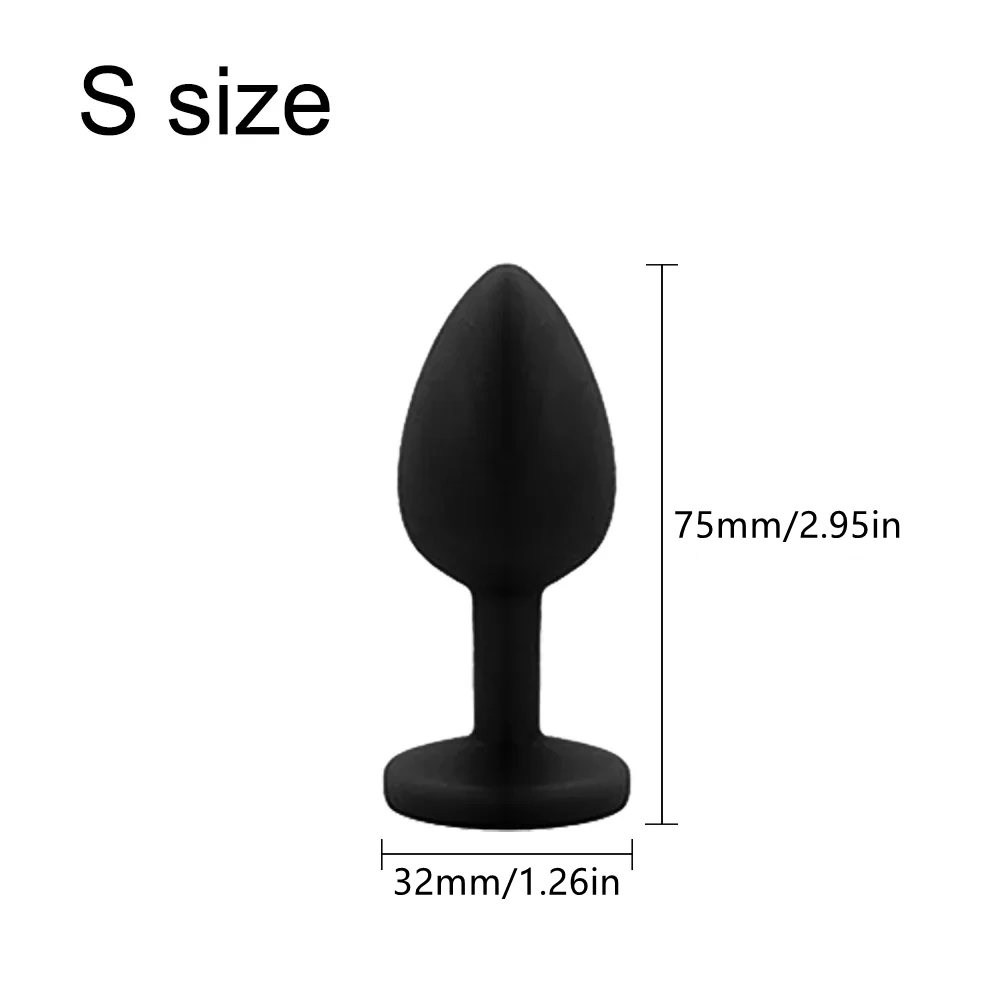 3 Sizes Silicone Anal Plug Sex Toys Anal Trainer Diamonds Removable Butt Plug for Women Man Couple Gay Unisex Sex shop Adult 18