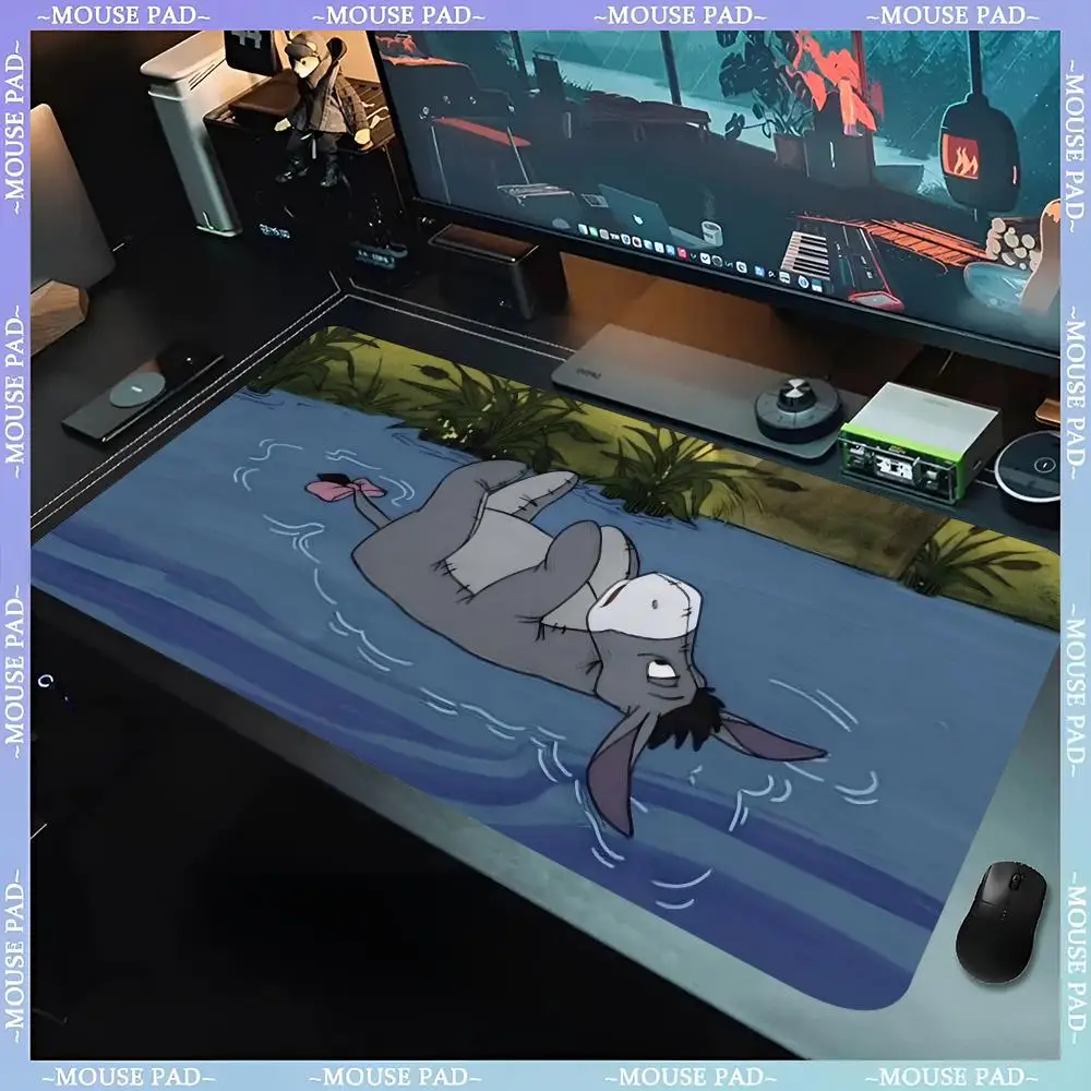 Imagem -06 - Disney Eeyore Mouse Pad Grande pc dos Desenhos Animados Acessórios de Jogos Protetor Escritório Portátil Tapete Mause Almofadas Mesa cs Lol