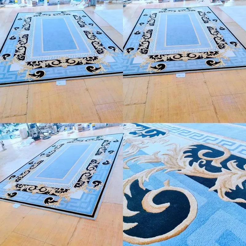 Large Vintage Persian Bohemian Carpet Non Slip Washable Fleece Blanket Family Prayer Machine Made Living Room Floor Rug