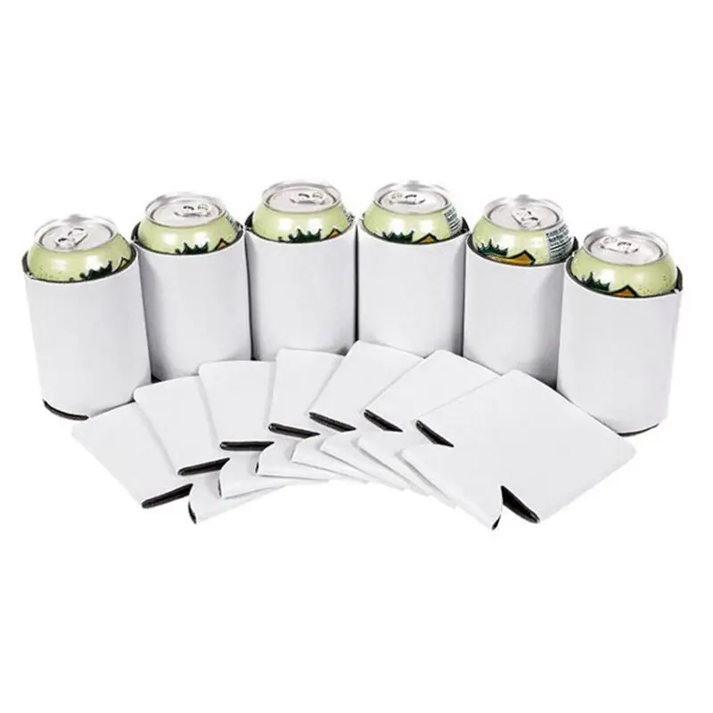 ABJI-40PCS Neoprene Beer Can Cooler Drink Cup Bottle Sleeve Insulator Wrap Cover New White