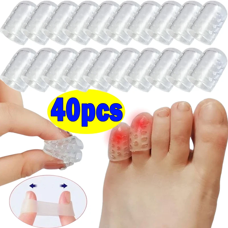 シリコントゥプロテクター、摩擦防止、通気性、保護のブリスター、足の区切り記号、40個