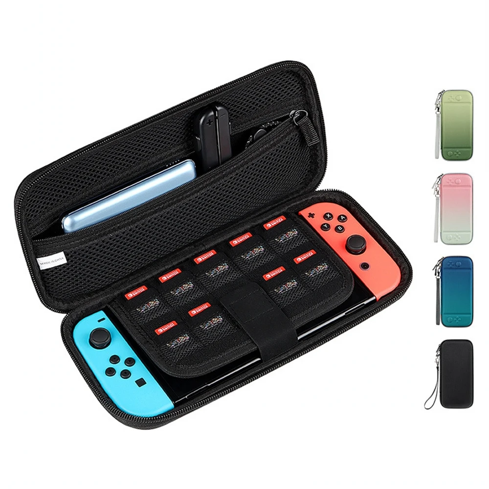 

Game Console Storage Bag Anti-Fall EVA Hard Shell Protective Sleeve Double-Layer Game Card Accessories Storage For NS Switch