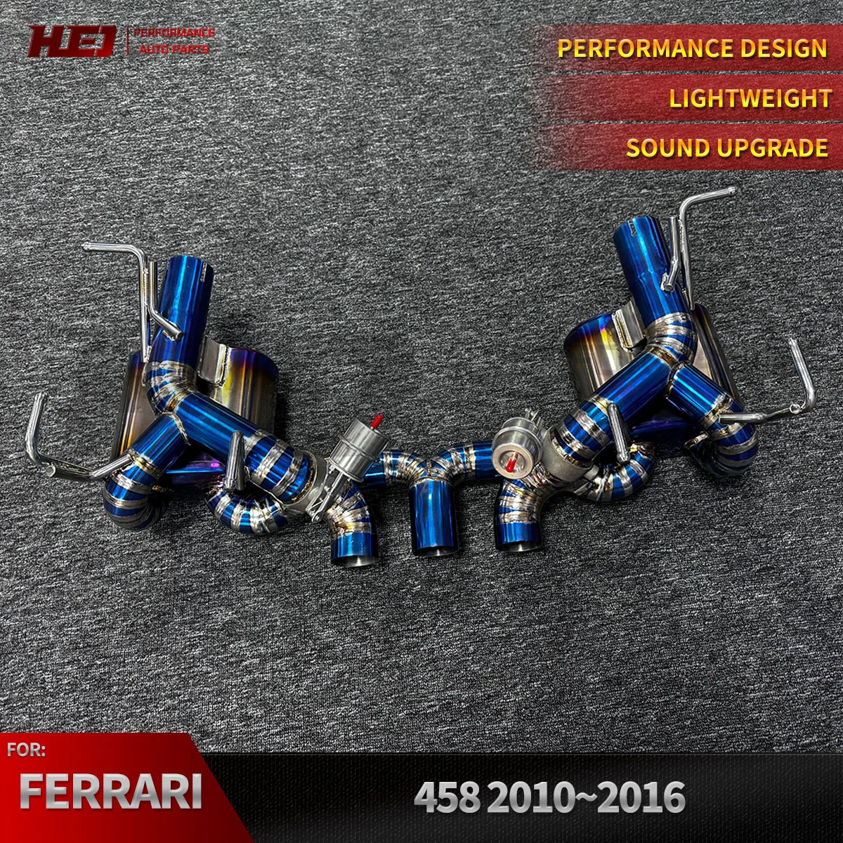 

Выхлопная система для Ferrari 458 V8 4.5 2013-2016: титановый сплав, глушитель Catback, выпускной коллектор