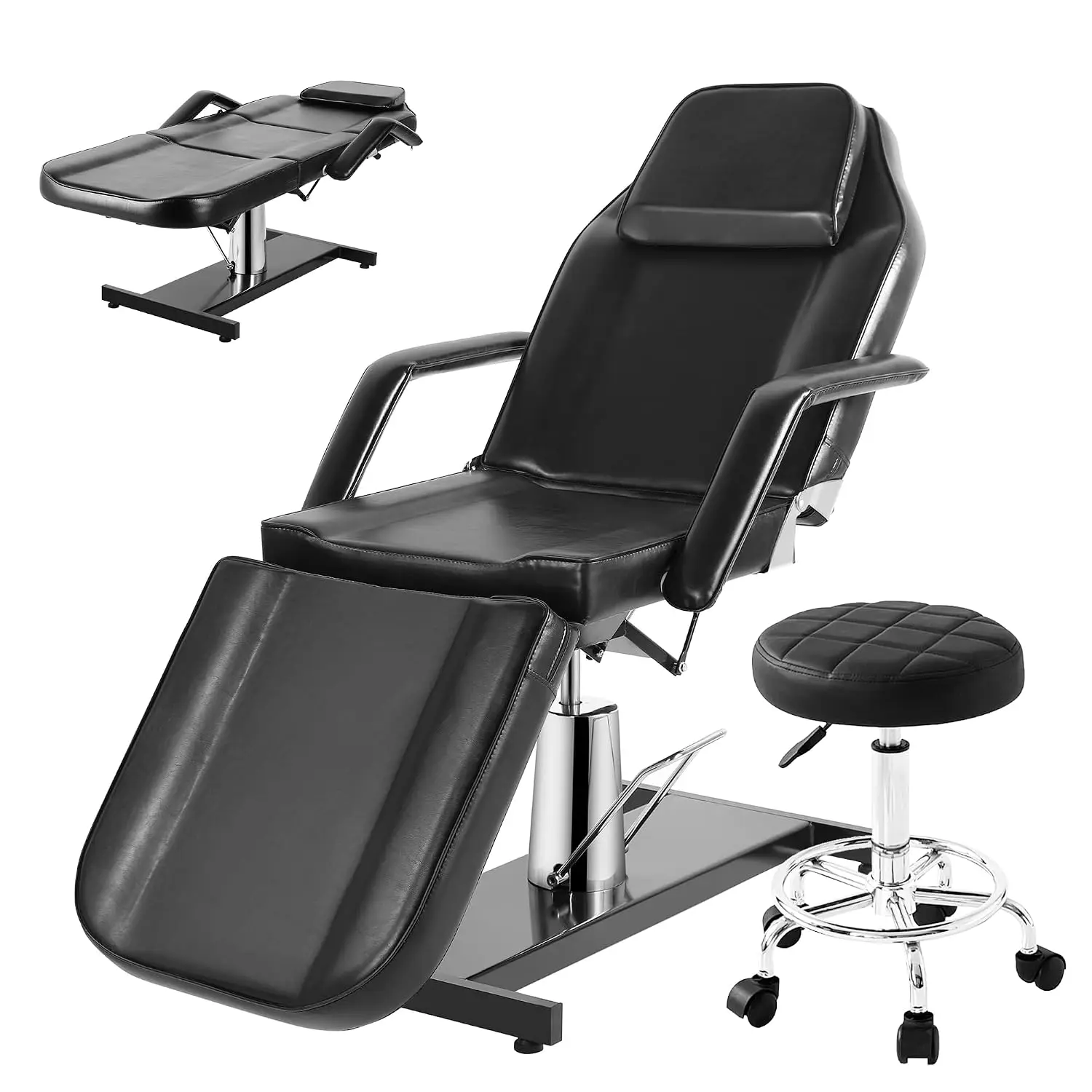 Hydraulic Facial Tattoo Chair for Client & Artist, Esthetician Lash Bed, Adjustable Beauty Salon Massage Table, Customized