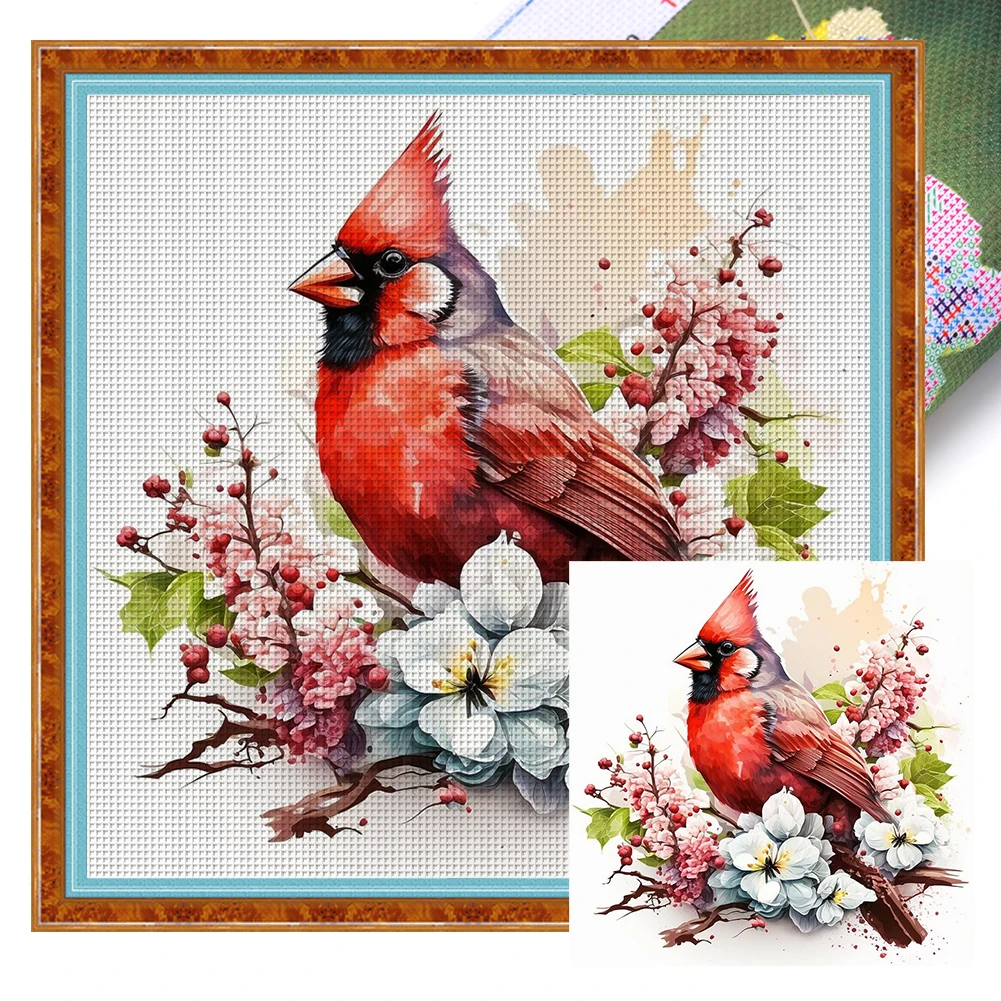 Full Embroidery Eco-cotton Thread 18CT Printed Animals Cross Stitch Kit Artwork