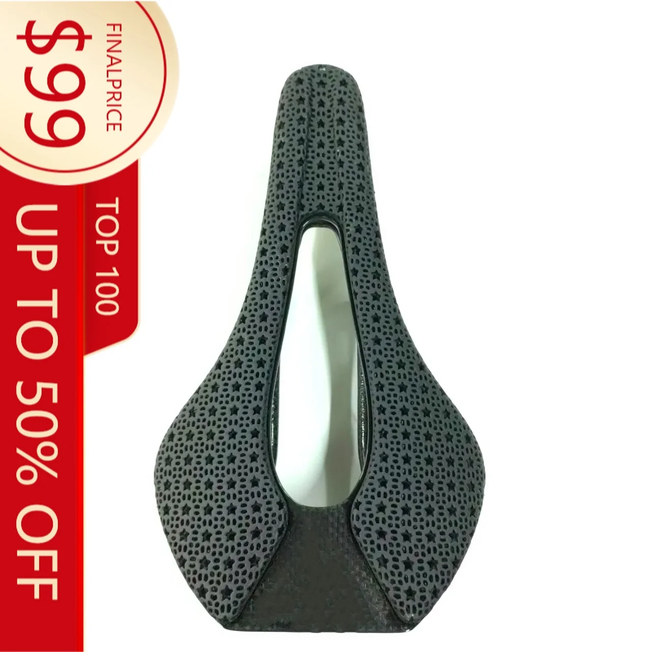 

Ultralight Breathable Full Carbon Fiber 3D Print Bicycle Saddle for Mountain Bike