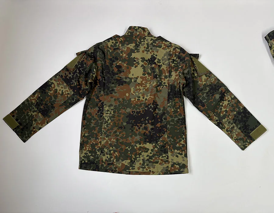 Deutschland Camouflage Dschungel Trainingsuniform ACU Feldanzug Flecktarn Dschungel Spot Set für Männer, Feldtraining Anzug Kampf ACU Set – Detail 7