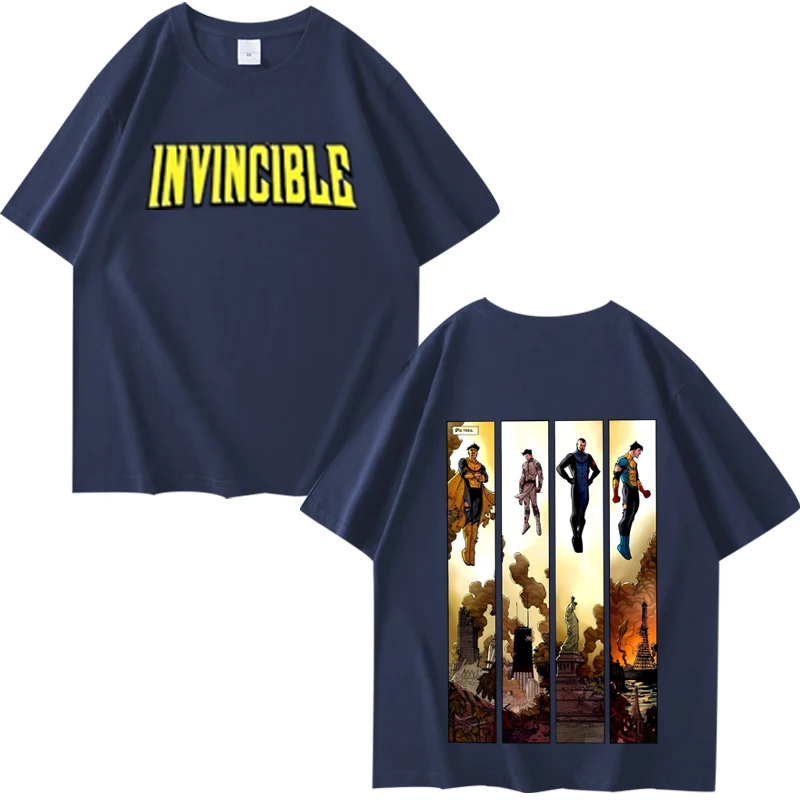 Invincible Variants Comfort Color Invincible Vs Conquest T Shirt Men Women  Cotton Summer Manga Unisex Print Tops