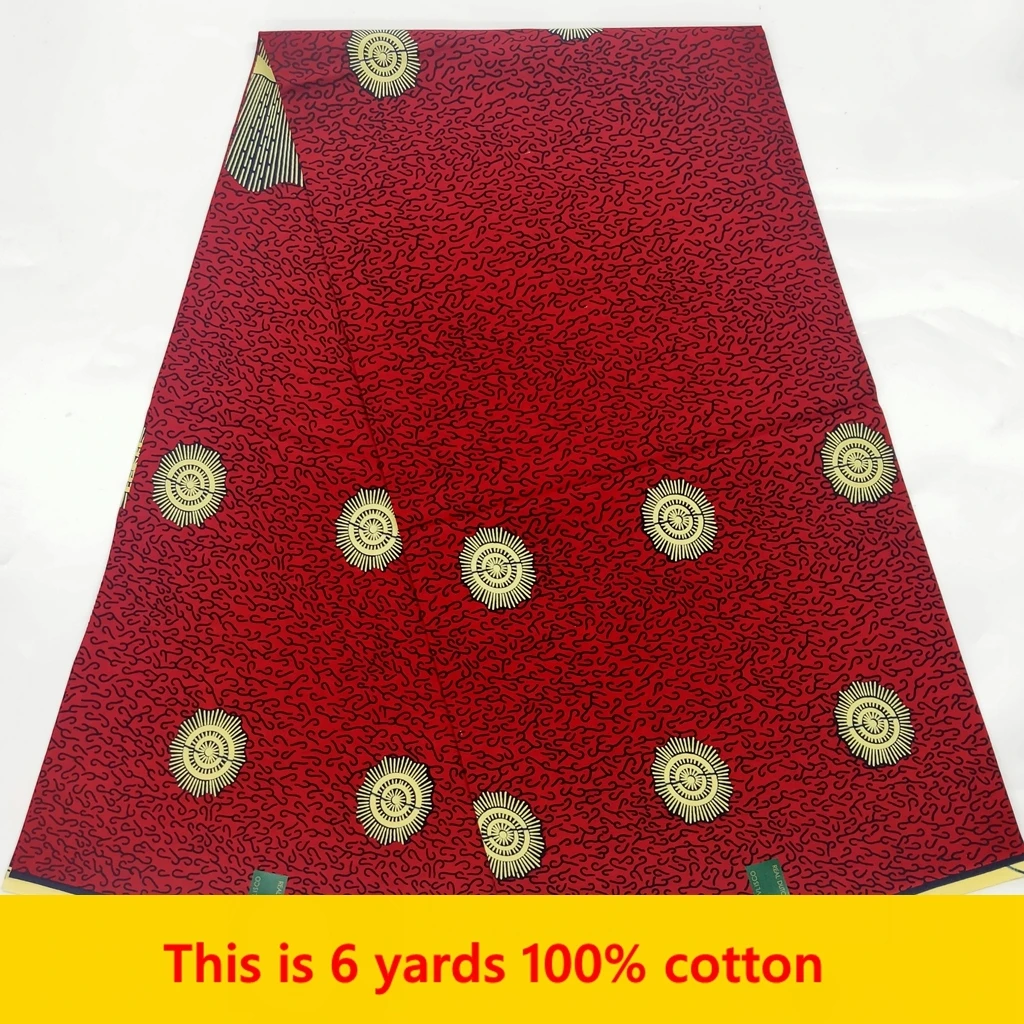 2024 New African Wax Fabric 100% Cotton Wax For Dresses African Wax Prints African Ankara Wax Real Nigeria Wax For Clothes