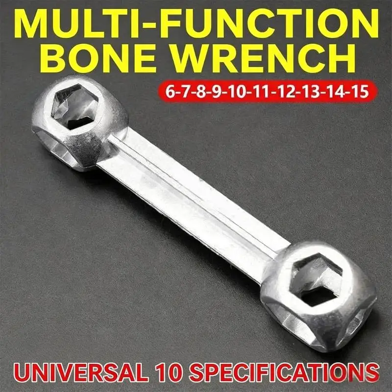 Reliable Portable Bone Wrenches Includes 10 Standard Size 6 15mm For Repair And Various Bolt Applications