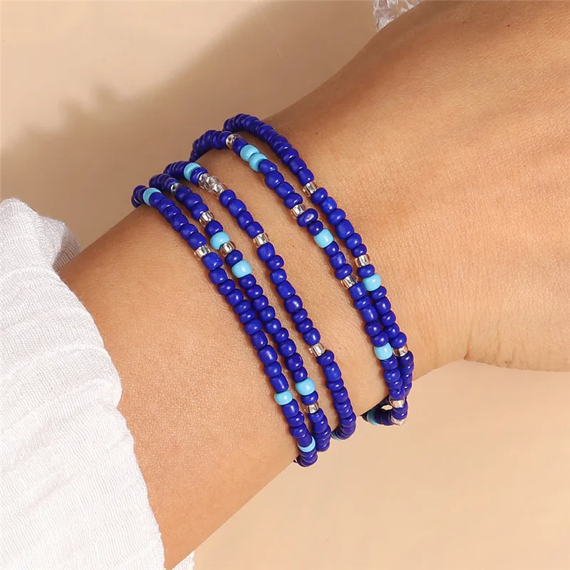 Aihua Böhmisches Handgefertigtes Perlenarmband für Frauen, Sommerliches Mehrschichtiges Buntes Perlenkettenarmband, Mädchen Boho Schmuck Großhandel – Detail 24