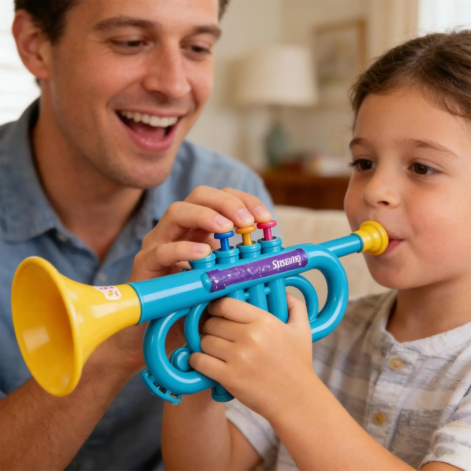 Kid Musical Toys Realistic Fun Educational Trumpet Educational Christmas Toy for Boys Girls Traveling New Year Preschool