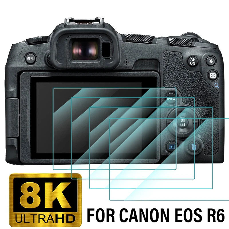 For Canon EOS R6 Camera Full Cover Tempered Glass Screen Protector Ultra Thin Clear Films For Canon EOS R6 Sport Cameras