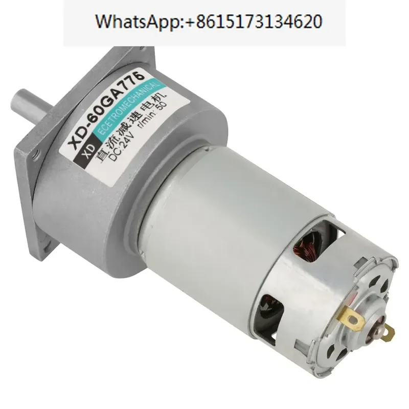 This micro DC gear motor offers versatile performance for automation projects. Operating at 12V or 24V with 35W power, it