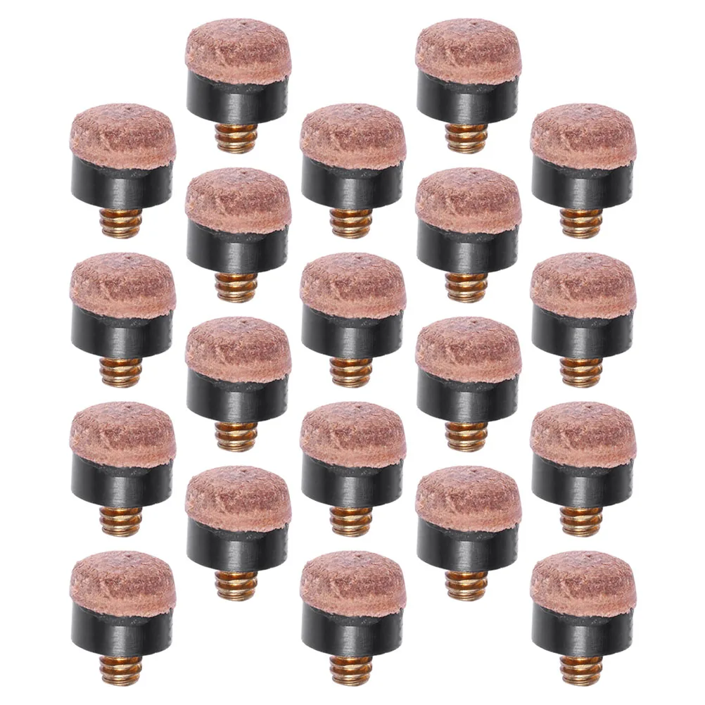 

20pcs Replacement Pool Cue Tips Billiard Screw Stick Tips Portable Durable Bright Snooker Rod Accessory Entertainment