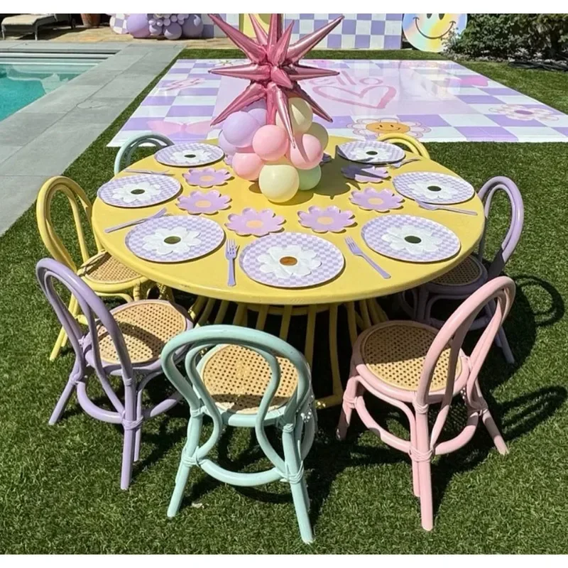 

Activity party children's chairs Indonesian rattan and wicker furniture children's chairs colorful rattan children's chairs