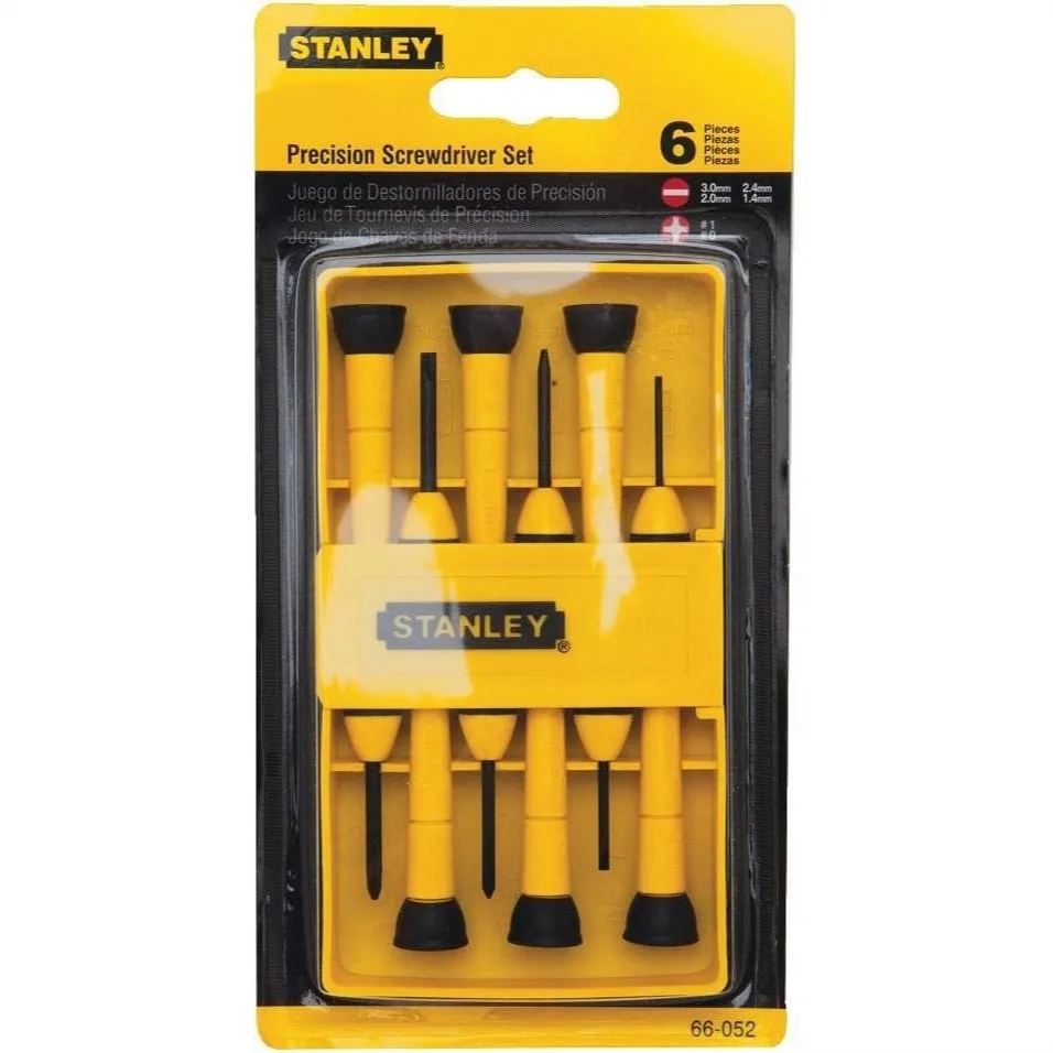 

6-Piece Precision Screwdriver Set For Electronics Repair, Black Yellow Mini Screwdrivers