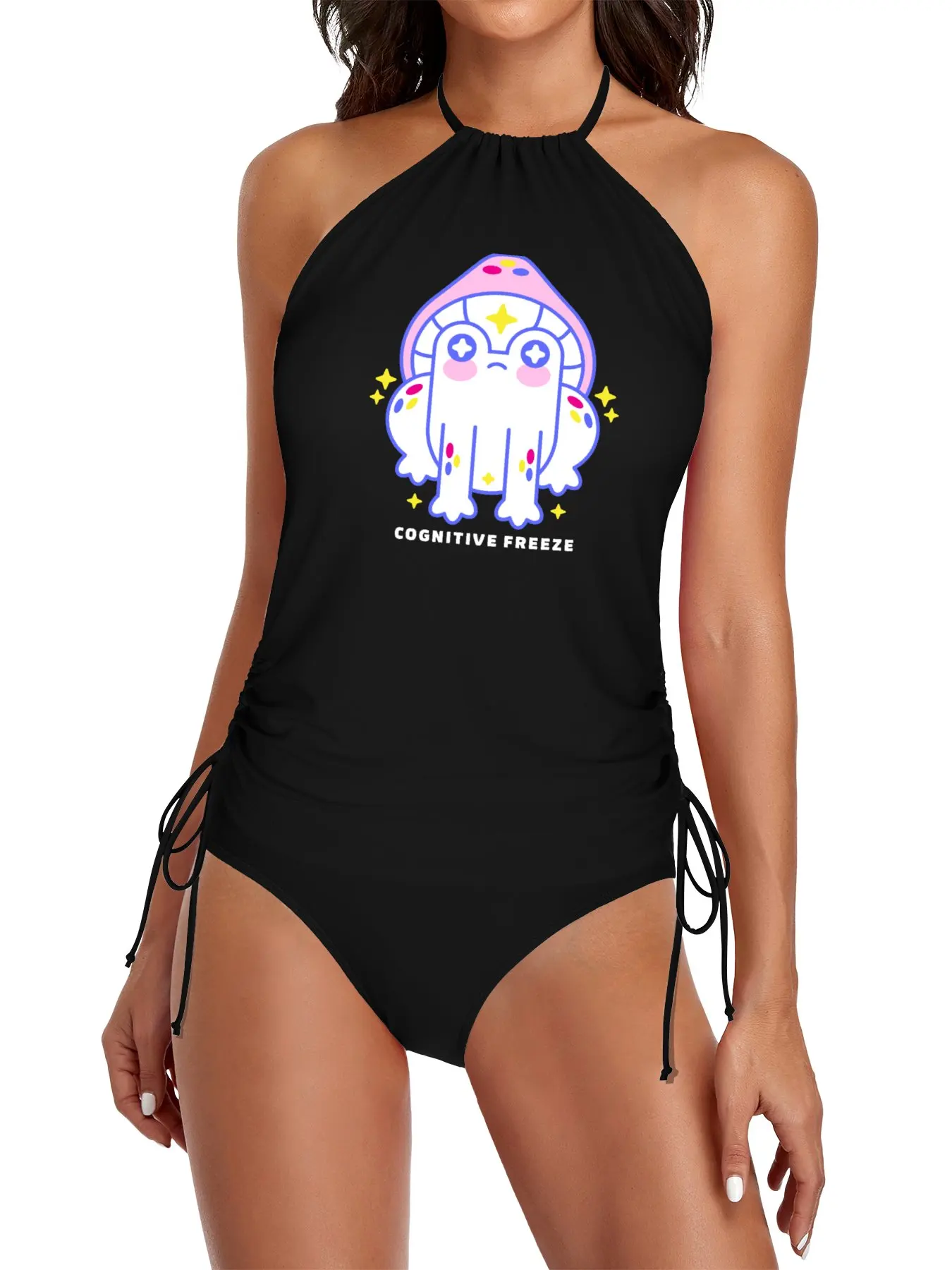 

ADHD Mushroom Frog Split Swimsuit Set women's swimsuit 2025 new Women's summer dresses Women's two piece swimsuit