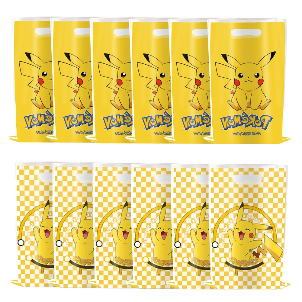 10/20/30 Pcs Handbag Candy Bags Pokemon Birthday Party Decor Kids Gift Packing Bag Birthday Baby Shower Pikachu Party Supplies