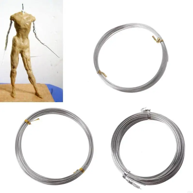 

39BC Practical Silver Metal Aluminum Wire Flexible Anodized Aluminum Wire for DIY Art