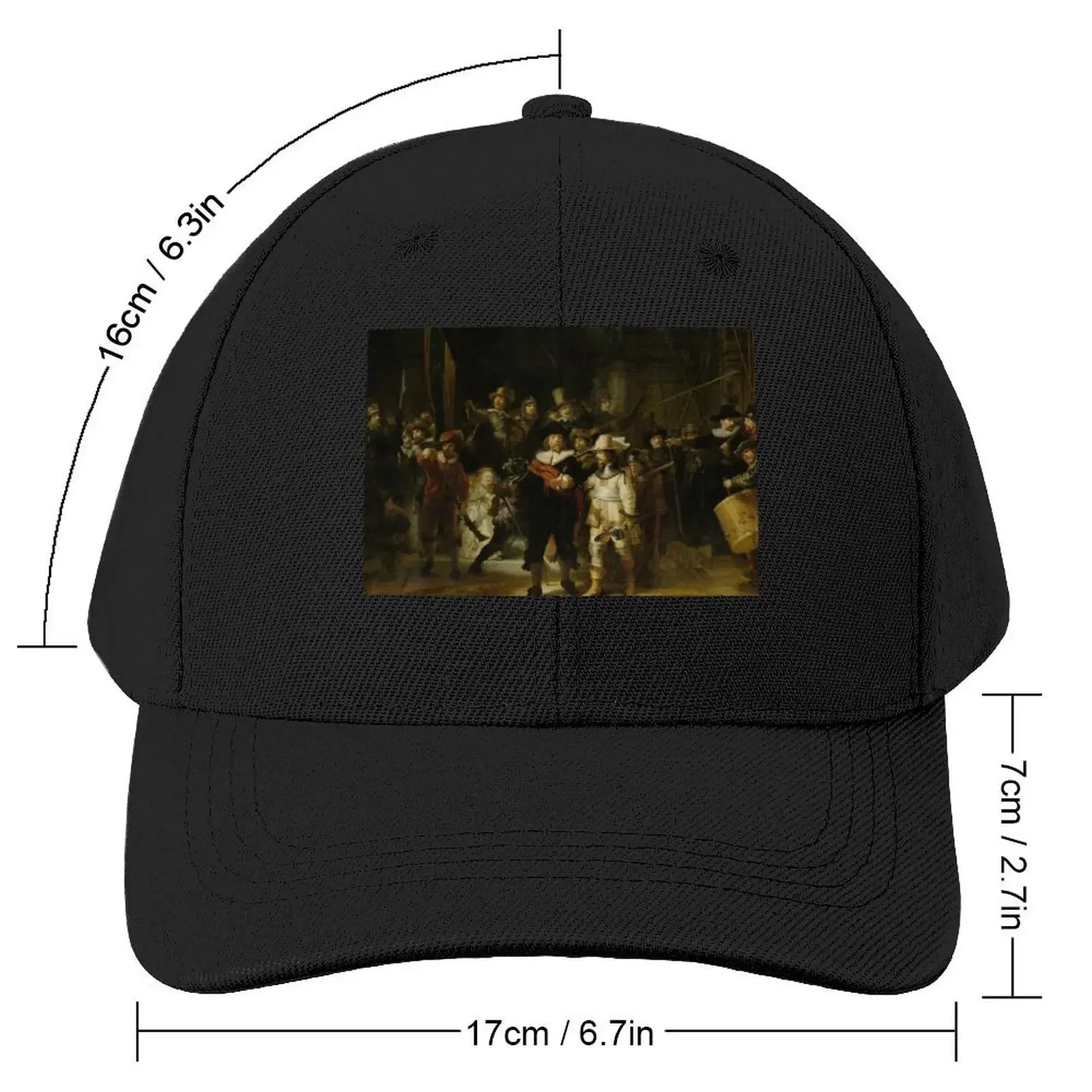 The Night Watch by Rembrandt Baseball Cap foam party Hat Anime Golf Custom Cap Women's Golf Wear Men's