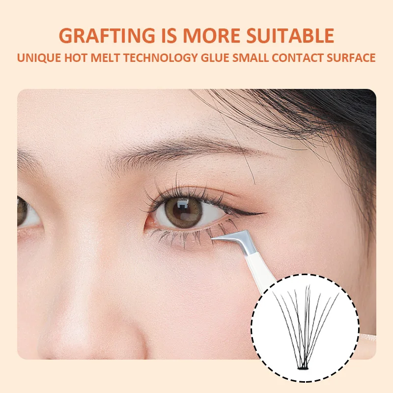 Graft Natural False Eyelashes 10 Roots Single Tuft Lashes Lightweight Comfortable Adds Volume Enhances Natural Lashes Beauty